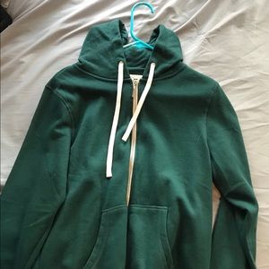 green hoodie